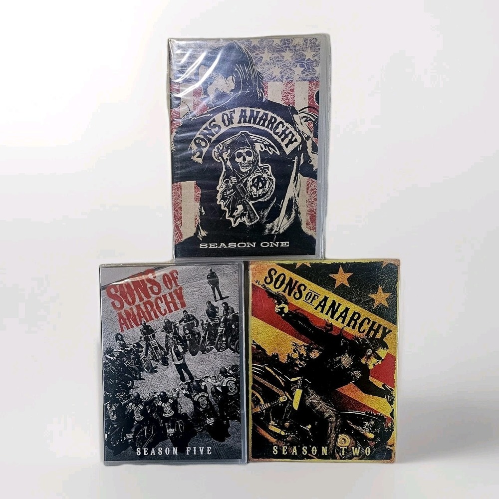 Sons of Anarchy Seasons 1,2,5 DVD 8-Discs Total Widescreen Versions - Excellent